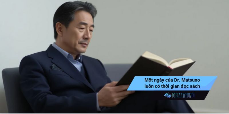 Một ngày của Dr. Matsuno luôn có thời gian đọc sách trau dồi tri thức